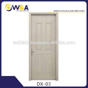 Современные белые плоские деревянные панели интерьера комнаты изготовление дверей WPC